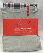 Greg Norman Premium Lounge Set Gray  V-neck Top Blue Plaid Pants Men&#39;s S... - $419.71 MXN