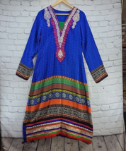 Handmade Kurti Kurta Dress Multicolor Womens Sz Small S See Measurements... - $24.74
