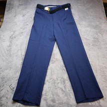 Defense Logistics Agency Trouser Mens 32R &quot;C&quot; Dress Pants Blue Belted Uniform - £23.20 GBP