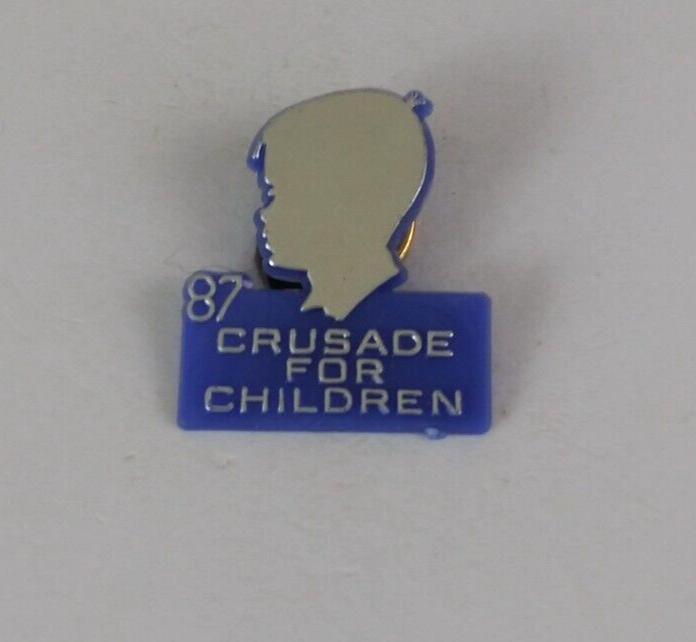 Vintage 1987 Crusade For Children Plastic Lapel Hat Pin - $7.43