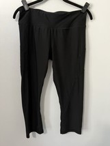 Reebok Women&#39;s Leggings  Capri Pants Stretch M black waist pocket - £7.82 GBP