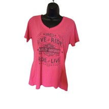 Harley Davidson Woman&#39;s Size Medium Pink T-Shirt - £20.13 GBP