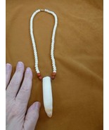 G157-65) 3-1/2&quot; one HUGE GATOR TOOTH aceh bovine bone Necklace Alligator... - £107.37 GBP