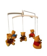 Vintage 5 Plush Teddy Bears in T-Shirts Baby Infant Crib Mobile Red Blue... - £22.13 GBP