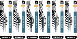 Zebra G-301 Stainless Steel Pen Jk-Refill, Medium Point, 0.7Mm, Black Ink, 2-Co - $21.03