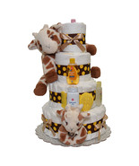 Giraffe Diaper Cake 4 Tiers - £118.22 GBP