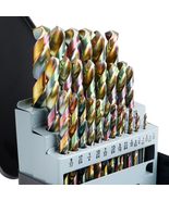 Lichamp Drill Bit Set, 29Pcs M2 HSS Cobalt Drill Bits from 1/16&quot; to 1/2&quot;... - $48.99