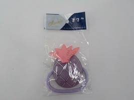 Mionne Kyung Sung Accessories Girls Elastic Hair Tie W/ Purple Pineapple Accent - £9.56 GBP