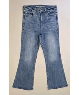 American Eagle Super Hi-Rise Flare Size 8 Short Stretch Jeans 30x28 With... - $8.57