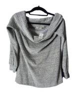 Loft Off Shoulder Long Sleeve Sweater Size XS Grey Super Soft NWT - $31.67