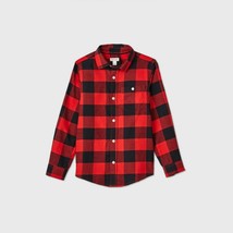 Cat &amp; Jack™ Boys&#39; Buffalo Check Long Sleeve Button-Down Shirt Plaid   XX... - $3.71