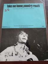 JOHN DENVER Take Me Home Country Roads Sheet Music 1971 - $24.63