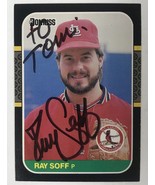 Ray Soff Signed Autographed 1987 Donruss Baseball Card - St. Louis Cardi... - £7.98 GBP