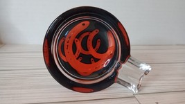 Vintage Cigarette Collector&#39;s Art Glass Red Horseshoe Ashtray from Marlboro - £12.50 GBP