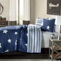 CHOOSEandBUY Full/Queen Navy Stars and Stripes at Night Quilt Coverlet B... - £105.23 GBP