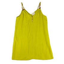 For the Republic Women&#39;s M Beaded Strap Linen-Rayon Lime Sun Cami Tank Dress - $17.42