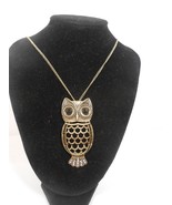 SHB Shofel Bros Articulated Owl Black Eyed Brooch Necklace Pin Antique B... - £14.66 GBP