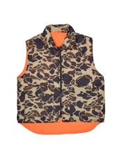 Vintage Winchester Camouflage Vest Mens M Reversible Blaze Orange Hunting - $31.78