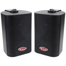 Boss Audio Marine 3-Way Box Speakers with 4&quot; Woofer (Black) - £85.92 GBP