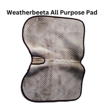 Weatherbeeta All Purpose Saddle Pad White Black Binding Ugly Greatness USED image 2