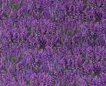 Cotton lavender Flowers Floral Landscape Purple Fabric Print by the Yard... - $11.95