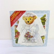 NOB Vtg 1985 Peck-Gandre Steiff/Strong Museum Teddy Bear Bride Paper Doll Set - £5.54 GBP