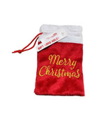 Wrap It. Red/White/Velvet Embroiled Gift Card Holder-Merry Christmas - $11.76