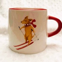 Furry Friends Dogs on Skis 18oz Ceramic Coffee Mug-NEW - $18.97 CAD