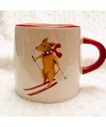 Furry Friends Dogs on Skis 18oz Ceramic Coffee Mug-NEW - £10.93 GBP