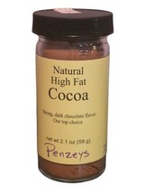 Penzeys Spices Natural High Fat Cocoa 2.1 oz 1/2 Cup Jar Expires 5/2026 - $14.85