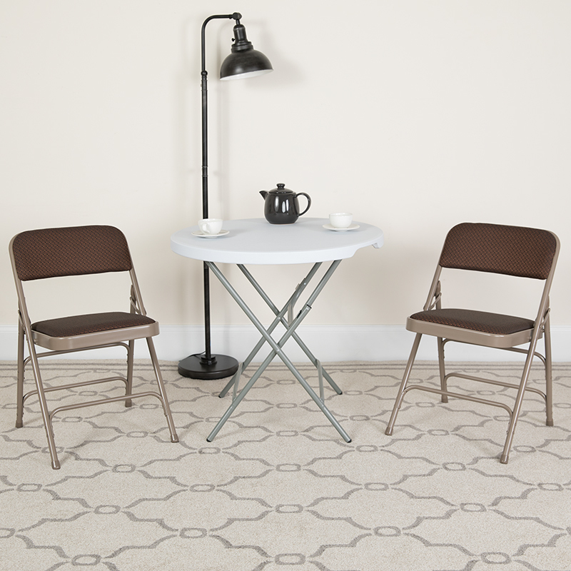 Brown Fabric Metal Chair AW-MC309AF-BRN-GG