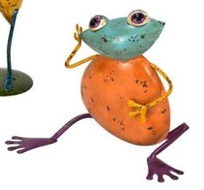 Rustic Sitting Frog Garden Lawn Ornament - $39.25 CAD