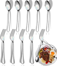 Spoons and Forks Set,Set of 10 Top Food Grade Stainless Steel Forks and Spoons S - £17.15 GBP