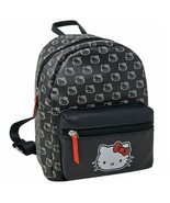 Hello Kitty Backpack Mini Deluxe 10 inch Black Front Pocket by Sanrio Ne... - $29.39