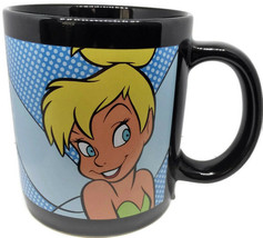 Disney Store Tinkerbell Mug Pop Art Black Blue Collectible Large Coffee Tea Cup - £10.86 GBP