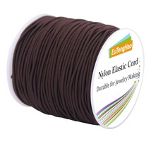 1.5Mm Brown Nylon Elastic String Cord For Bracelet Satin Nylon Stretch C... - $16.99