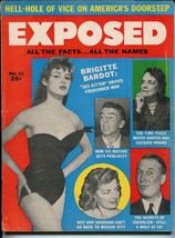 Exposed-4/1957-Brigitte Bardot-Elvis-Lili St Cyr-Joe DiMaggio-Groucho Marx-VG - £43.45 GBP