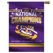 NCAA LSU Tigers National Champions 2019 House Banner 28&quot;x40&quot; 2-sided New - £31.49 GBP
