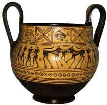 Geometric Kantharos Vase Ancient Greek Museum Replica Reproduction - £197.04 GBP