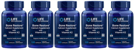 BONE RESTORE  CALCIUM SUPPLEMENT with VITAMIN K2  600 Capsule LIFE EXTEN... - £75.27 GBP