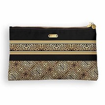 Gold and Black Cosmetic Bag with Animal Print. 9x6 Tablet or iPad Case, ... - £19.64 GBP