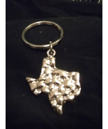 KEY CHAINS- Lot of 12  State of Texas Shaped with Shinny Pebble Finish - £4.73 GBP