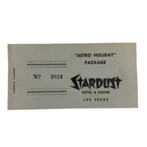 Vintage 1970 Las Vegas Stardust Casino Astro Holiday Late Show ticket Al... - £10.42 GBP