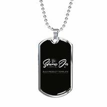 necklace, UFO Alien Fan Gift, Stainless Steel or 18k Gold Dog Tag w 24&quot; Chain, - £27.20 GBP