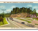 Newfound Gap Parking Lot Smokey Mountains National Park UNP Linen Postca... - £2.32 GBP