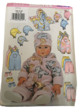 Butterick Sewing Pattern 5713 Baby Jacket Overalls Pants Hat Winter NB S... - $4.99