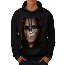 Wellcoda Zombie Girl Death Skull Mens Hoodie, Emo Casual Hooded Sweatshirt - £26.11 GBP+