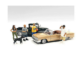Lowriderz a Dog 5 piece Figurine Set for 1/24 Scale Models American Diorama - £41.54 GBP