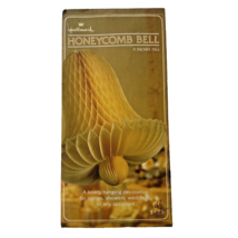 x4 Yellow 1980 Hallmark Honeycomb Bells Paper New Old Stock - $24.74