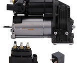 Air Suspension Compressor &amp;Relay &amp;Valve Block For Mercedes X166 GL350 16... - $365.31